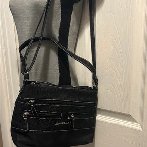 Stone Mountain Black Textured Crossbody Bag